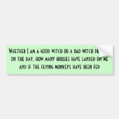 Goede heek of Slechte heek Bumpersticker (Voorkant)