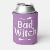 Goede heks Bad Witch Trendy Typografie Halloween Blikjeskoeler (Blikje Achterkant)