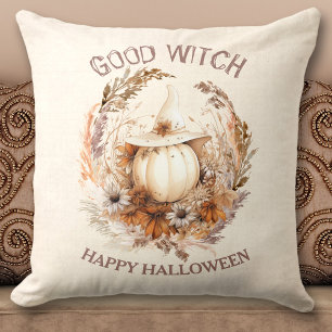 Goede heks Halloween Boho pompoen kussen