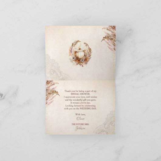 Goede heks Halloween Vrijgezellenfeest dank u kaar Bedankkaart (Binnen)