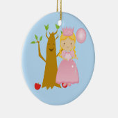 Goede heks naast Talking Tree-kerstversiering Keramisch Ornament (Rechts)