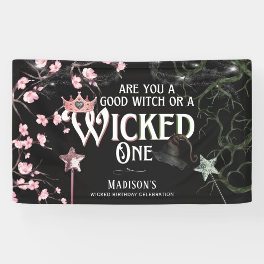 Goede heks of een slechte banier spandoek (Horizontaal)