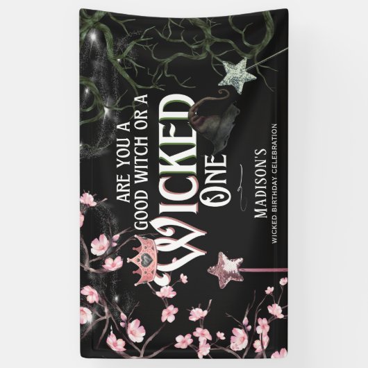 Goede heks of een slechte banier spandoek (Verticaal)