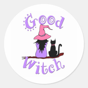Goede heks ronde sticker