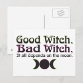 "Goede heks, slechte heks..." Briefkaarten (Voorkant / Achterkant)