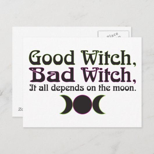 "Goede heks, slechte heks..." Briefkaarten (Voorkant / Achterkant)