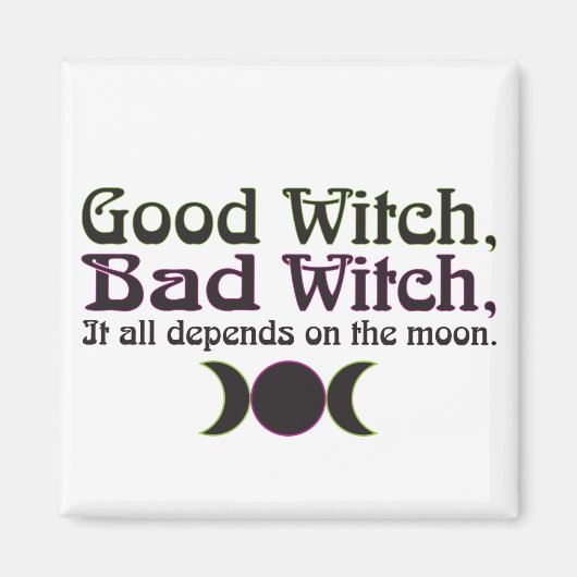 "Goede heks, slechte heks..." Magneten (Voorkant)