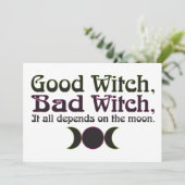 "Goede heks, slechte heks..." Uitnodigingen (Staand voorkant)