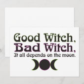 "Goede heks, slechte heks..." Uitnodigingen (Voorkant / Achterkant)