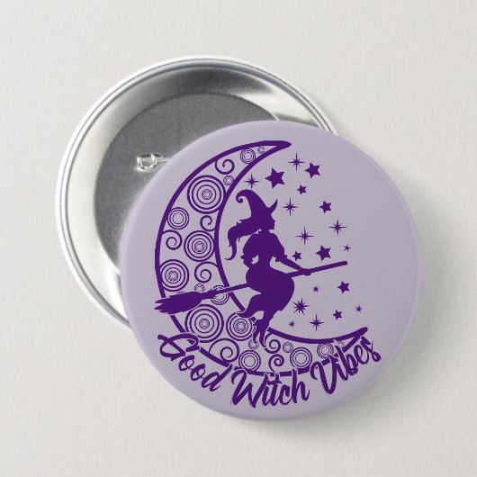 Goede heks vibes ronde button 7,6 cm (Voorkant /achterkant)