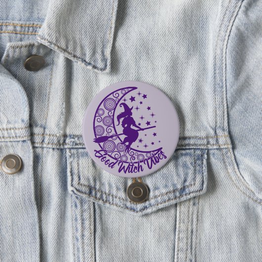 Goede heks vibes ronde button 7,6 cm (In situ)