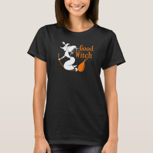 Goede heks vliegt op broomstick t-shirt