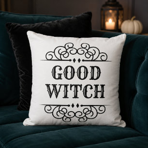 Goede Heks Wit Halloween op Maat Kussen