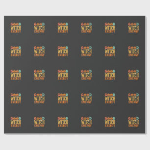 Goede Heksen Energie Halloween Pompoen Ontwerp_1 Cadeaupapier