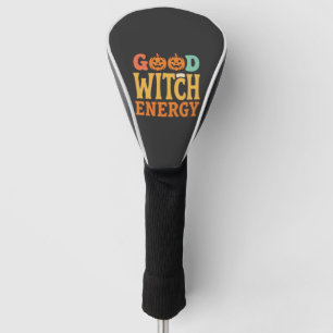 Goede Heksen Energie Halloween Pompoen Ontwerp_1 Golfheadcover