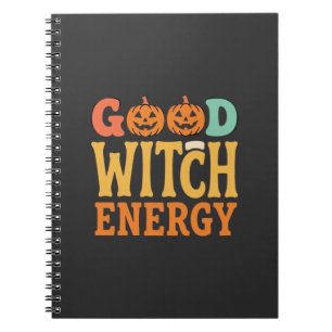 Goede Heksen Energie Halloween Pompoen Ontwerp_1 Notitieboek