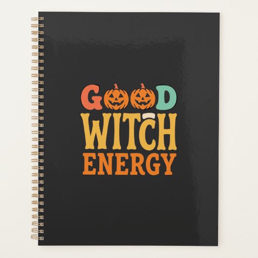 Goede Heksen Energie Halloween Pompoen Ontwerp_1 Planner (Voorkant)