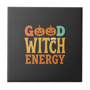 Goede Heksen Energie Halloween Pompoen Ontwerp_1 Tegeltje