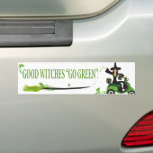 Goede heksen gaan Groen Bumpersticker (Op auto)