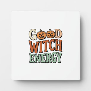 Goede Heksenenergie Vintage Halloween Vectorontwer Fotoplaat