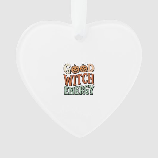 Goede Heksenenergie Vintage Halloween Vectorontwer Ornament (voorkant)