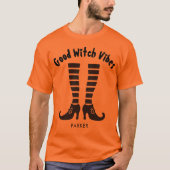 Goede heksenvibes, Oranje Halloween Unisex Adult T-shirt (Voorkant)