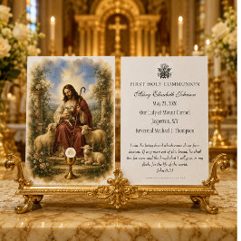 Goede Herder Eucharistische Communie Herinnering Visitekaartje