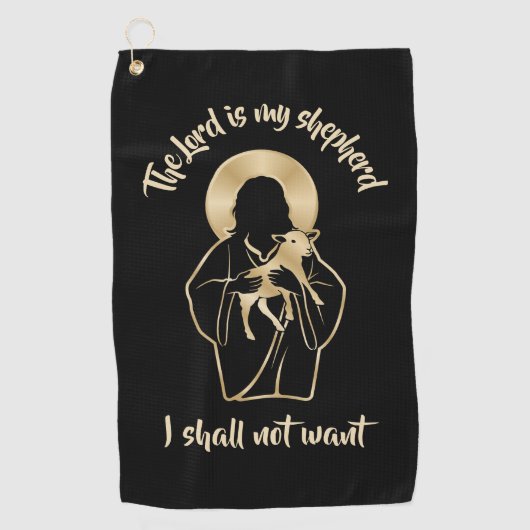 Goede Herder Jezus Golfhanddoek (Voorkant)