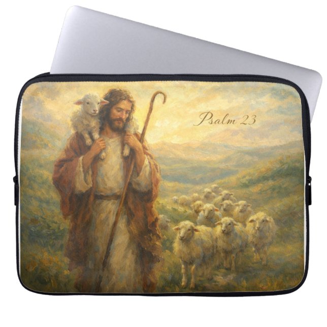 Goede Herder Jezus Muur Decor Laptop Sleeve (Voorkant)