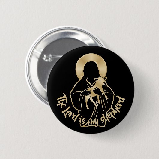 Goede Herder Jezus Ronde Button 5,7 Cm (Voorkant /achterkant)