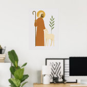 Goede Herder met Lam Poster (Thuiskantoor)