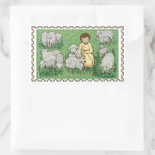 Goede Herder Nepzegel Rechthoekige Sticker (Tas)