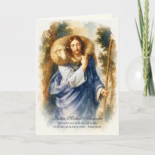 Goede Herder Priester Aanmoediging Kaart (Voorkant)
