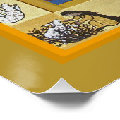 Goede Herder Verloren Schaap Icoon Perfect Poster (Hoek)