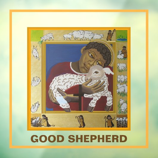 Goede Herder Verloren Schaap Icoon Raamsticker (Vel 3)