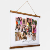 Goede herinneringen 12 foto's collage cool hangend wandkleed (Gebogen)