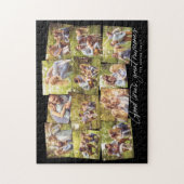 Goede herinneringen 12 foto's collage zwart legpuzzel (Verticaal)