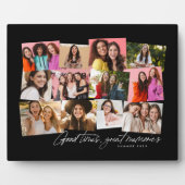 Goede herinneringen zwart 12 foto-collage fotoplaat (Voorkant)