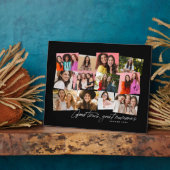 Goede herinneringen zwart 12 foto-collage fotoplaat (Zijkant)