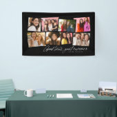 Goede herinneringen zwarte fotocollage spandoek (Beurs)