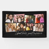 Goede herinneringen zwarte fotocollage spandoek (Horizontaal)
