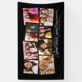 Goede herinneringen zwarte fotocollage spandoek (Verticaal)