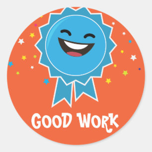 Goede het werk onderwijssticker ronde sticker