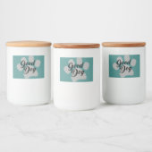 Goede hond behandelen pot voedselcontainer etiket (Flessen)