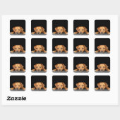 Goede hond vierkante sticker (Vel)