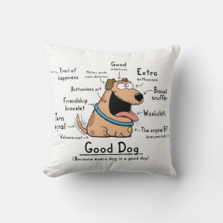 Goede hond Wordy Art Pillow Kussen