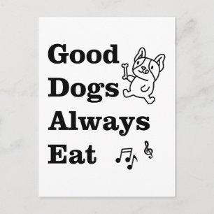 Goede Honden Eten Altijd GDAE Muziek Theorie Briefkaart