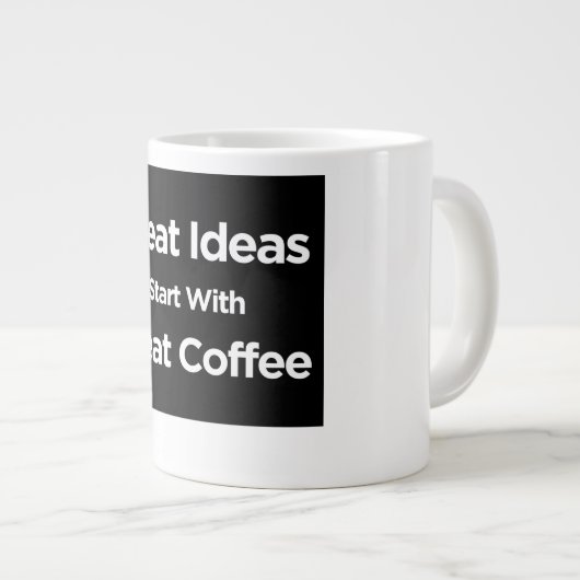 Goede ideeën beginnen met goede koffie | Jumbo-Mok Grote Koffiekop (Voorkant rechts)