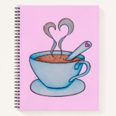 Goede ideeën beginnen met koffie! Aanpasbaar Notitieboek (Voorkant)