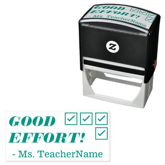 "GOEDE INSPANNING" + Leider Naam Rubber Stempel (In situ)